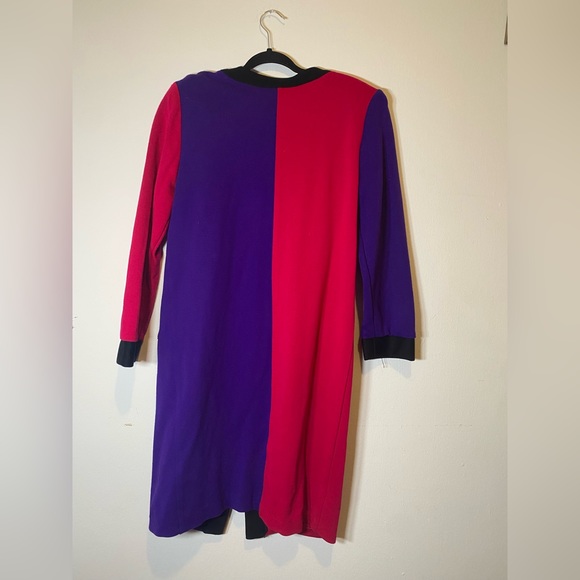 80s Color Block Pink and Purple Jacket/Dress - Picture 7 of 8